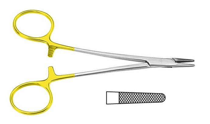 TC HEGAR-BAUMGARTNER Голкотримач; прямий; із зубчиками; 12,5см. Tontarra Medizintechnik GmbH